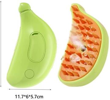 Uplift Essentials Multifunctional Cat & Dog Spray Grooming Comb banana Green