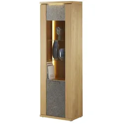 Woodford Vitrine  Rock ¦ holzfarben ¦ Maße (cm): B: 65 H: 208 T: 42.0