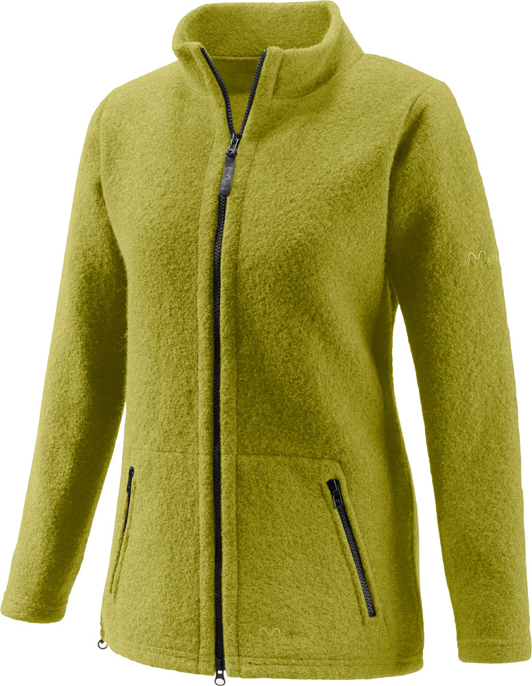 Damenjacke Lou Women aus gewalkter Wolle, wind- und wasserabweisend, kiwi, Größe L