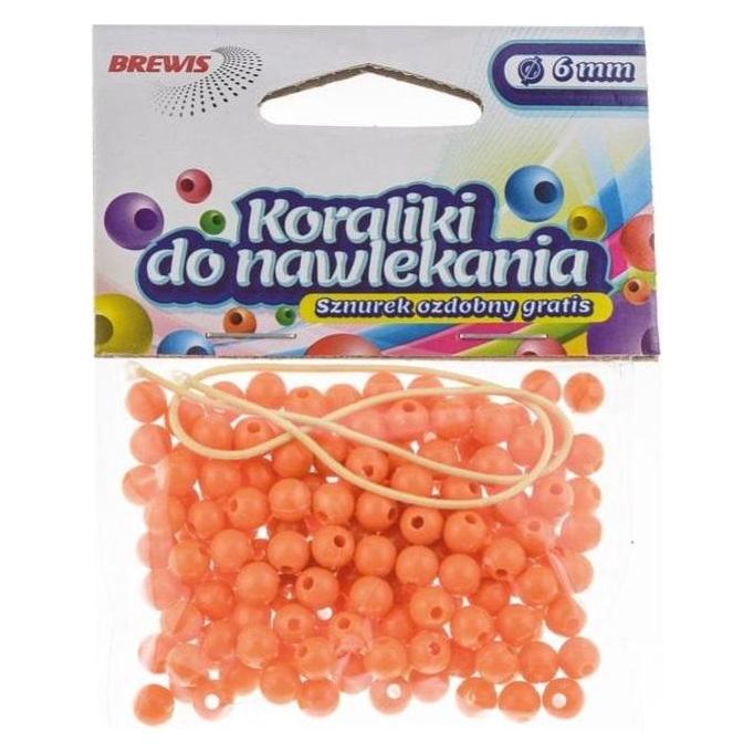 Brewis Orange Fädelperlen + Schnur 6mm 16g (47593433)