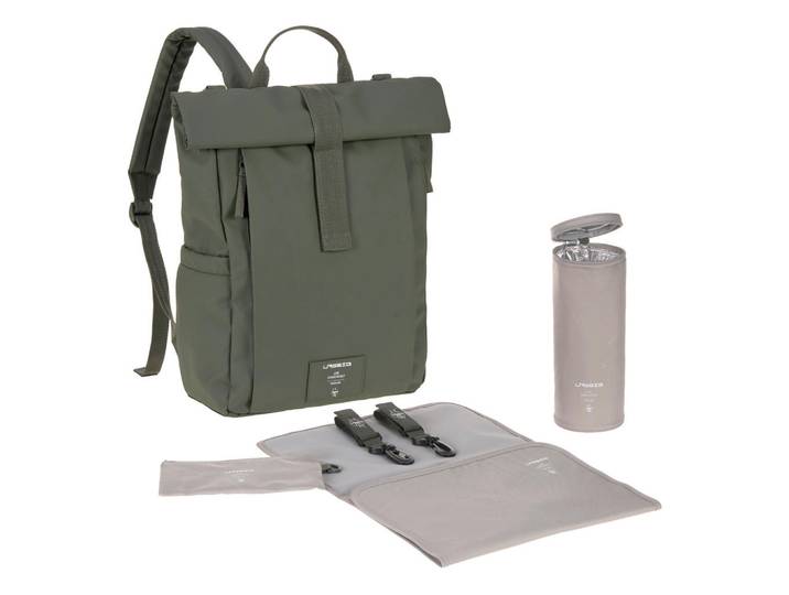 Lässig Wickelrucksack, Olivgrün, 14.5x42x29 cm, Baby on Tour, Kinderwagen, Wickeltaschen & Wickelrucksäcke