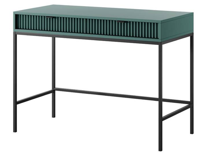 Selsey Vellore - Coiffeuse avec tiroir\, verte avec structure noire\, 104 cm