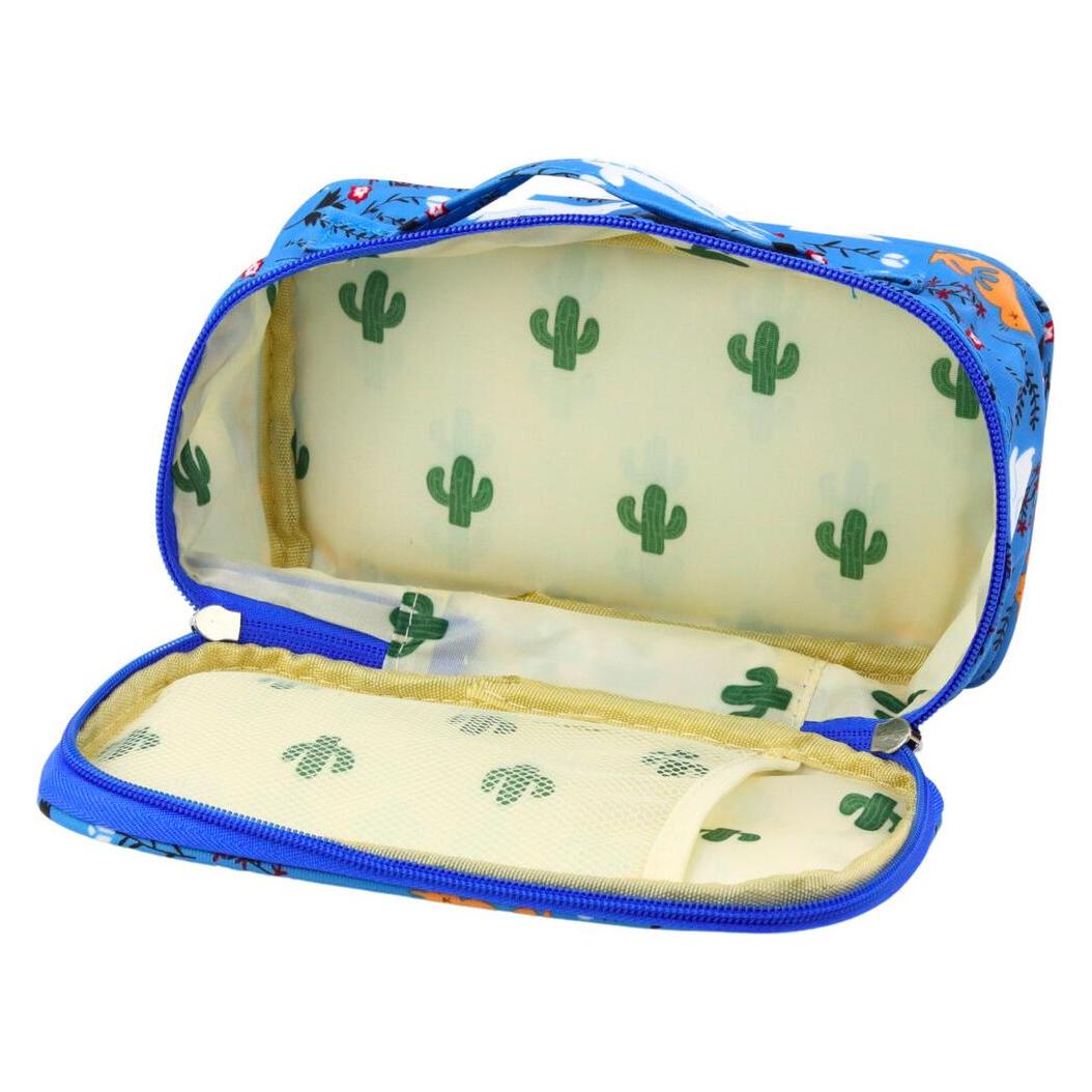 Lean Toys Federmäppchen für die Schule, geräumig, zusätzliche Tasche, Blau, 21,5 cm (66657327)
