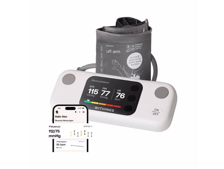 Withings BPM Vision Blutdruckmessgerät – Blutdruckmessgerät/Herzfrequenzmessgerät – weiss