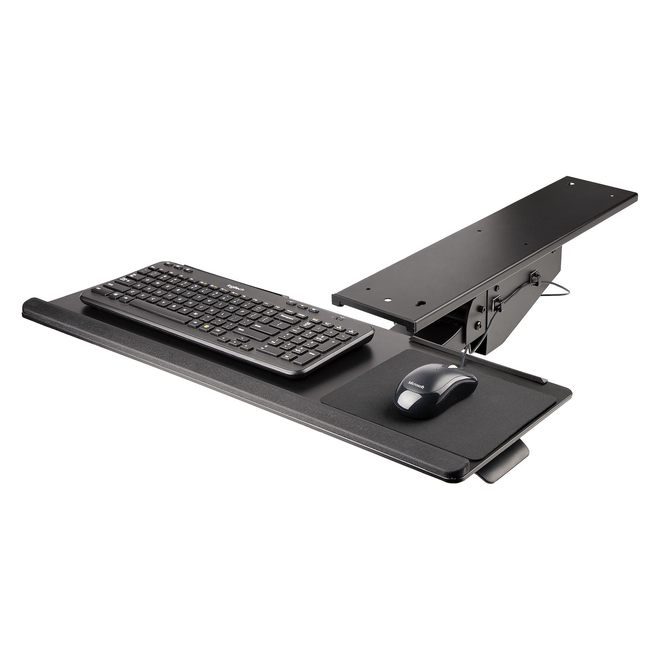 StarTech com KBTRAYADJ2, Schwarz, 2000 kg, Stahl, 710 mm, 670 mm, 145 mm (KBTRAYADJ2)