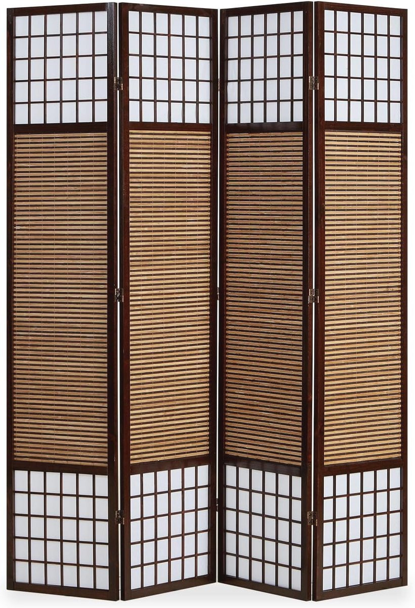 XL Bamboe Kamerscherm 4-delig Privacy Screen Hoogte: 200 cm