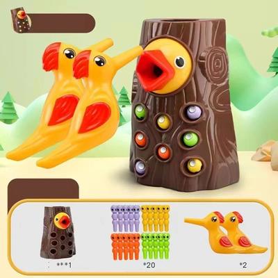 Inspire Essentials Montessori Magnetic Woodpecker Toy Fine Motor Educational Game For Toddlers & Babies 202bs
