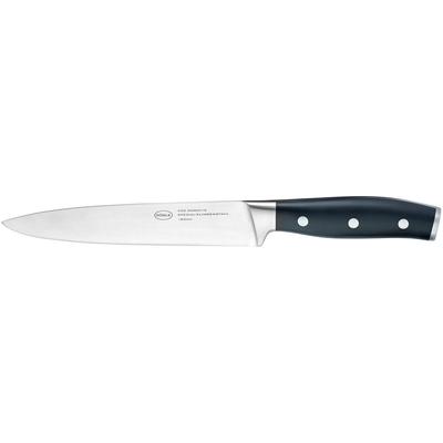Fleischmesser RÖSLE "Tradition", silber (silberfarben, schwarz), Klingenlänge 18cm, X50 CrMoV15 Klingenstahl, Kochmesser, Fleischmesser, Küchenmesser für von Fleisch, Klingenspezialstahl, ergonomischer Griff