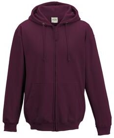 Just Hoods By AWDis JHA050 College Zoodie T-Shirt in Burgundy size Small   Cotton/Polyester Blend