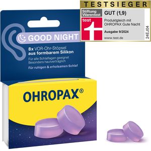 OHROPAX Ohrstöpsel Good Night, SNR 23 dB, zum Schlafen, 4 Paar