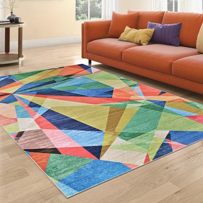 Dream Decor Rugs Color Arch Diamond Burst Multicolor Area Rug