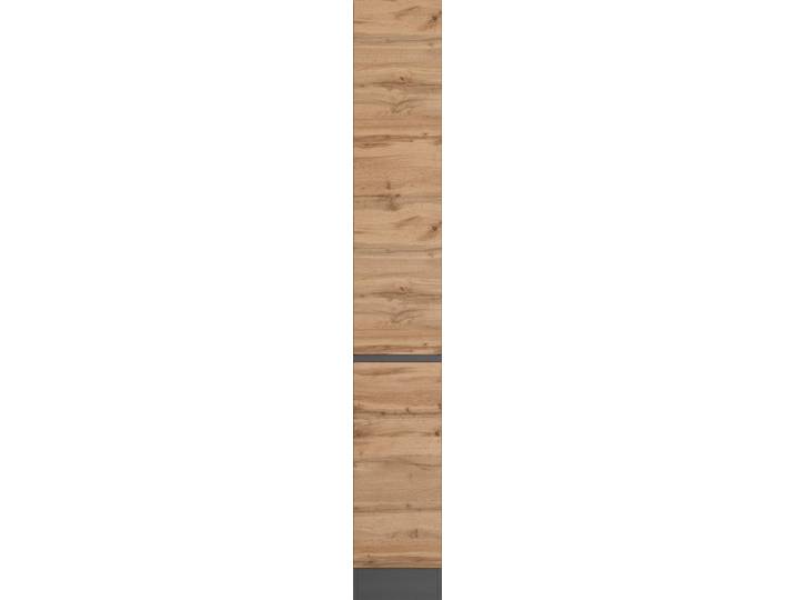 Apothekerschrank KOCHSTATION KS-Riesa , braun (wotaneiche), B:30cm H:200cm T:60cm, Holzwerkstoff, Schränke, Apothekerschrank, Breite 30 cm, MDF-Fronten