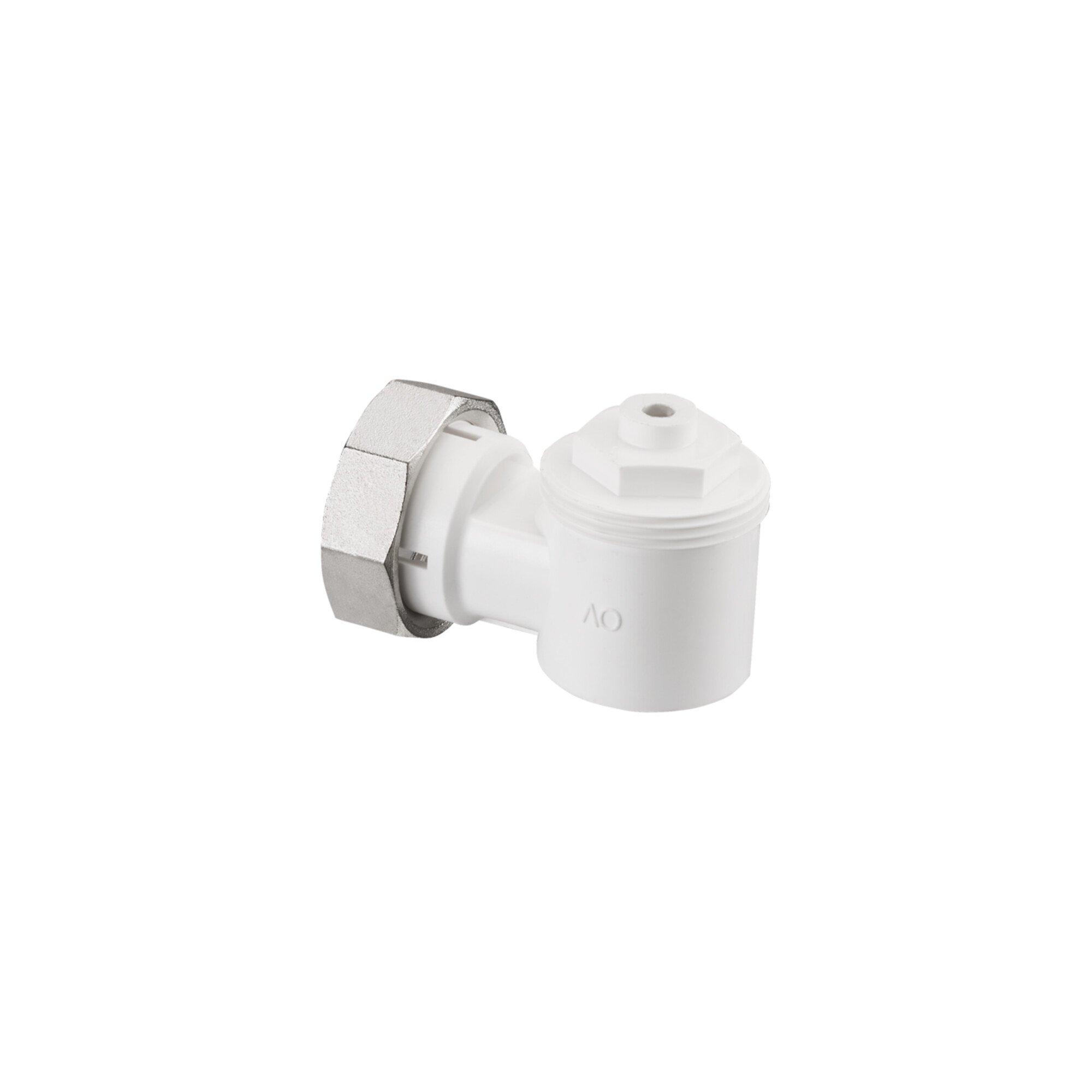 Oventrop Winkeladapter weiß, Gewindeanschluss M 30x1,5 (1011450)