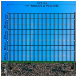Fa-Bausysteme Doppelstabzaun Anthrazit  6-5-6 Leiste 1830 mm 30 m