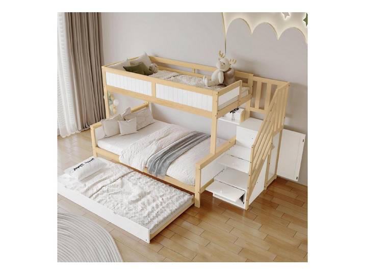 LuxusKollektion Etagenbett Kinderbett Funktionsbett 90x200/120x200 (1-St)