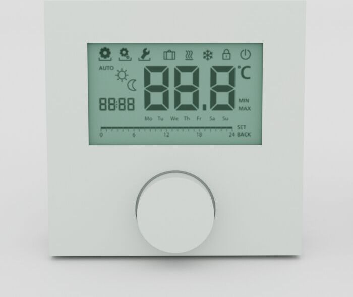 Möhlenhoff Alpha-Regler direct 230V St., RD 20203-11N4 230 V Triac Standard 230 V: Heizen, feste Absenkdifferenz, Absenkeingang, für Stellantriebe mit Wirksinn NC