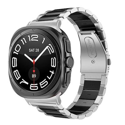 Uhrenarmband für Samsung Galaxy Ultra ansehen Edelstahl Ersatz Gurt Herren Jahrgang Geschäftsband Armband