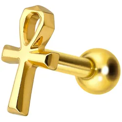 Titan Ohrpiercing mit Innengewinde ANKH
