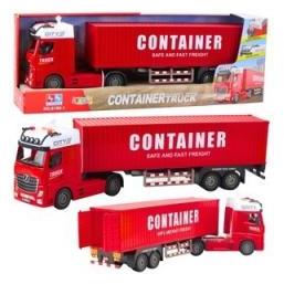 Lean Toys LKW mit Hebeanhänger, Licht und Ton (72703675)