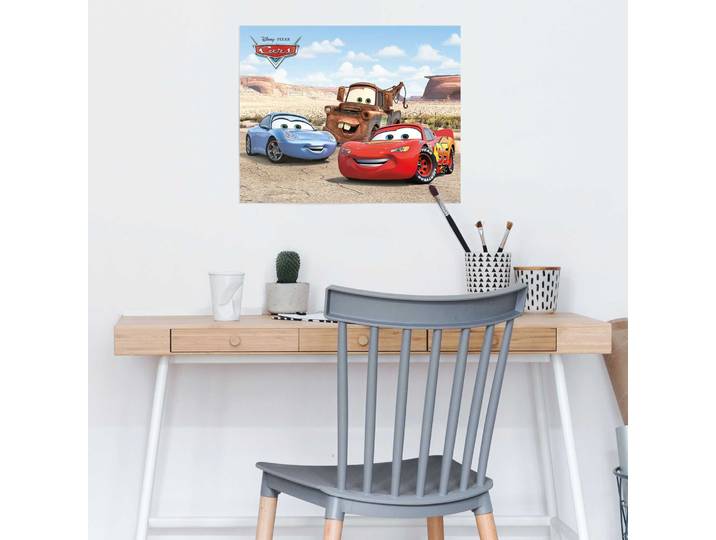 Affiche Cars Meilleurs amis Papier Multicolore 40 x 50 x 0cm