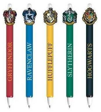 Harry Potter Uitwisbare gelpennen set van 30 stuks met huis-thema van Pyramid Int.