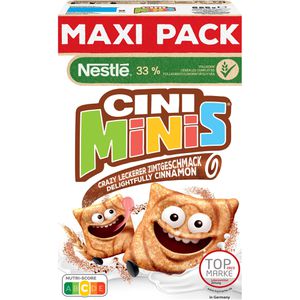 Nestle Cornflakes Cini Minis, 625 g, laktosefrei & vegan, aus Getreide mit 33% Vollkornanteil