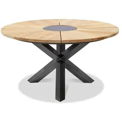Musterring Gartentisch England ø 140 cm Teak Braun