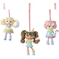 Christmas Decorations Christbaumschmuck Girl Figur Keramik 10cm Figur 1 Stück sortiert Weihnachtsbaum Anhänger Weihnachten Weihnachtsbaumschmuck Süßigkeiten Mädchen Bunt
