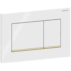 Geberit Sigma 20 Square Betätigungsplatte 115883KK1 weiß / vergoldet