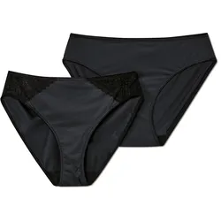 Tchibo - 2 Slips - Damen - Gr. S - schwarz