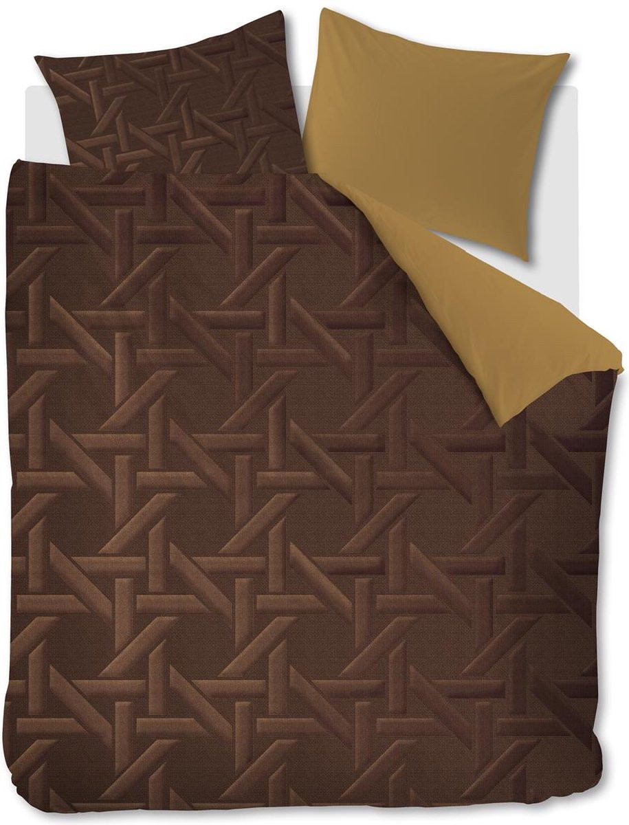Kardol Parsons dekbedovertrek Lits-Jumeaux - Goud - 240 x 220 cm