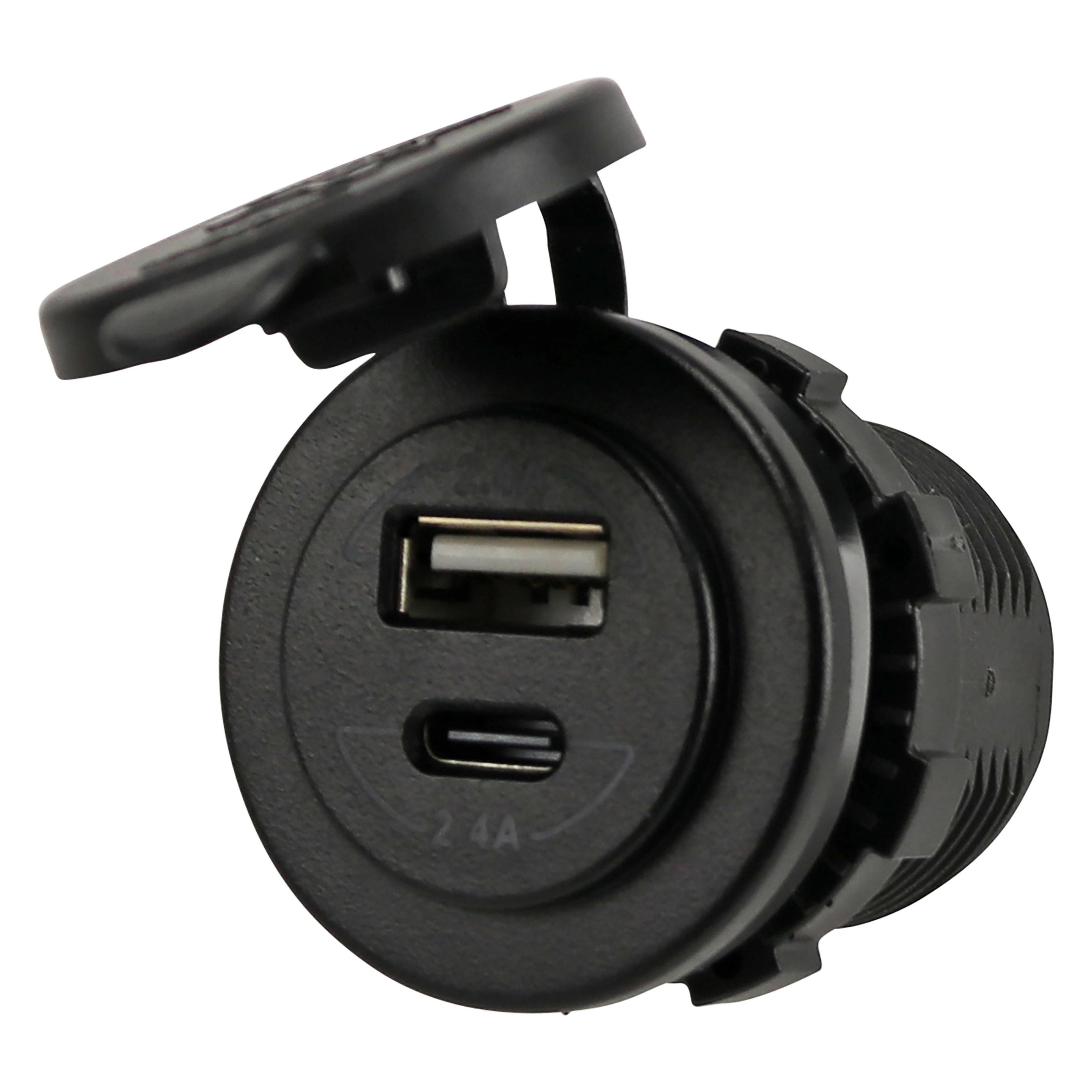 HP Autozubehör Dual USB+C Einbausteckdose (20517)