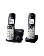 Panasonic KX-TG6812 Schnurlostelefon mit Rufnummernanzeige DECTGAP schwarz + zusätzliches Handset (KX-TG6812GB)