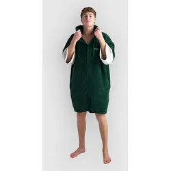 Dryrobe Fullzip Towel Robe Organic Cotton Surf Poncho green Gr. S