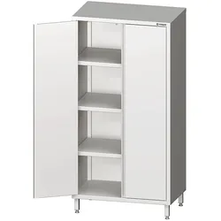 Stalgast Edelstahl Hochschrank mit Flügeltüren, 1200x600x2000 mm, verschweißt