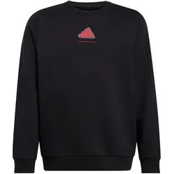 adidas Slogan Fleece Sweatshirt Jungen KX6156 - black 164