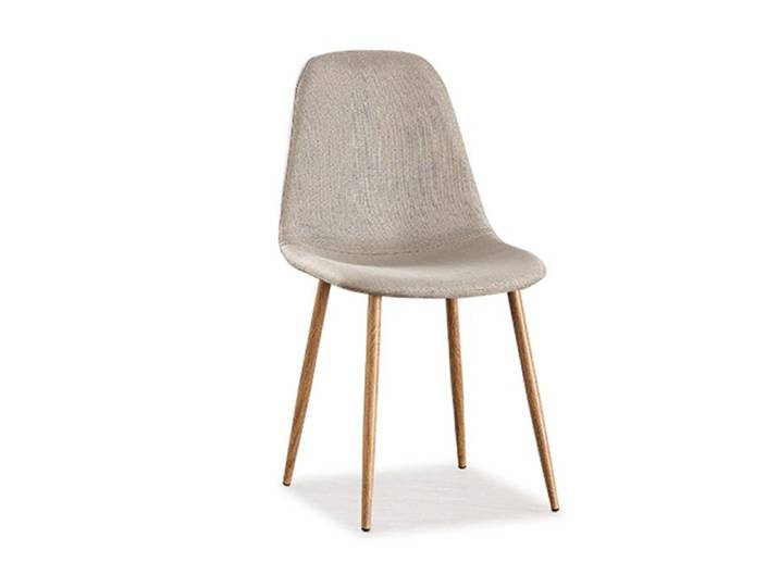 Chaise scandinave tissu beige - Ela - DESIGNETSAMAISON