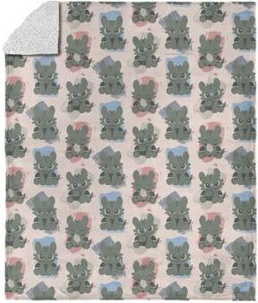 How to Train Your Dragon Many Emotions Silk Touch Sherpa Throw Blanket 50x60 inches by THE NORTHWEST GROUP in Emotions (Size OS)