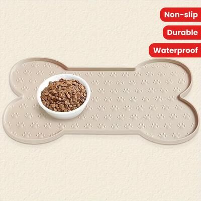 Multisell Products Hub Winter Silicone Dog Feeding Mat Waterproof Non Slip Pet Food Pad grey