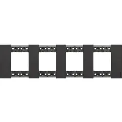 BTicino KA4802M4KG LivingNow Abdeck- rahmen 4x2-modulig in Farbausführung Black