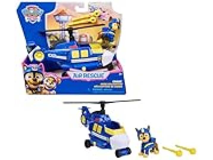 Paw Patrol - Pat Patrouille - Véhicule Figurine Chase Air Rescue - Voiture Figurine À Collectionner - Projectiles Mission Voltige - Pat Patrouille Véhicule - Voiture Enfant - Jouet Enfant 3 Ans Et +