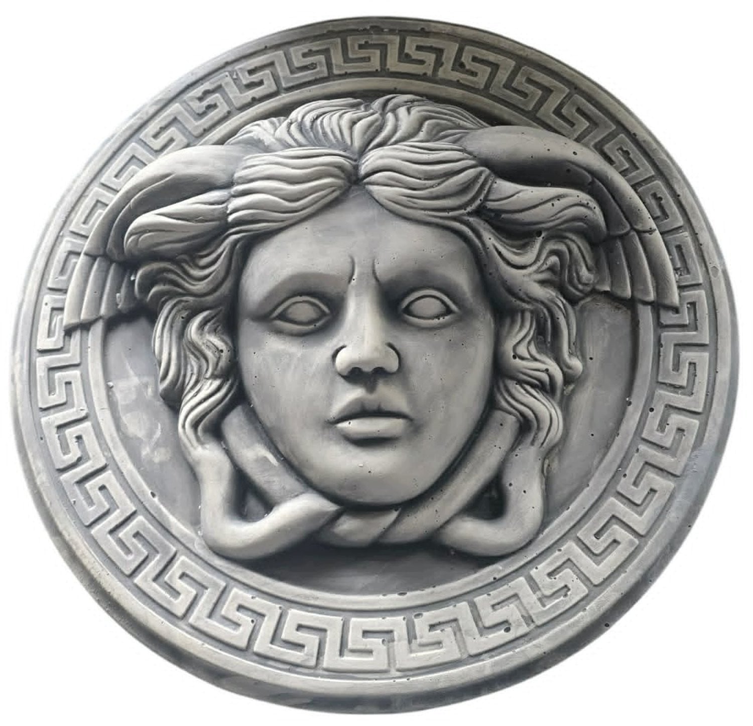 Griekse Medusa Gipsen Plaquette voor aan de muur - 45 cm - Zelf te schilderen