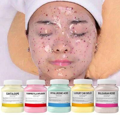 Discount Dollar Deals Hydrating Rose Petal Crystal Jelly Mask Powder For Glowing Skin Care 350g bulgarian Rose