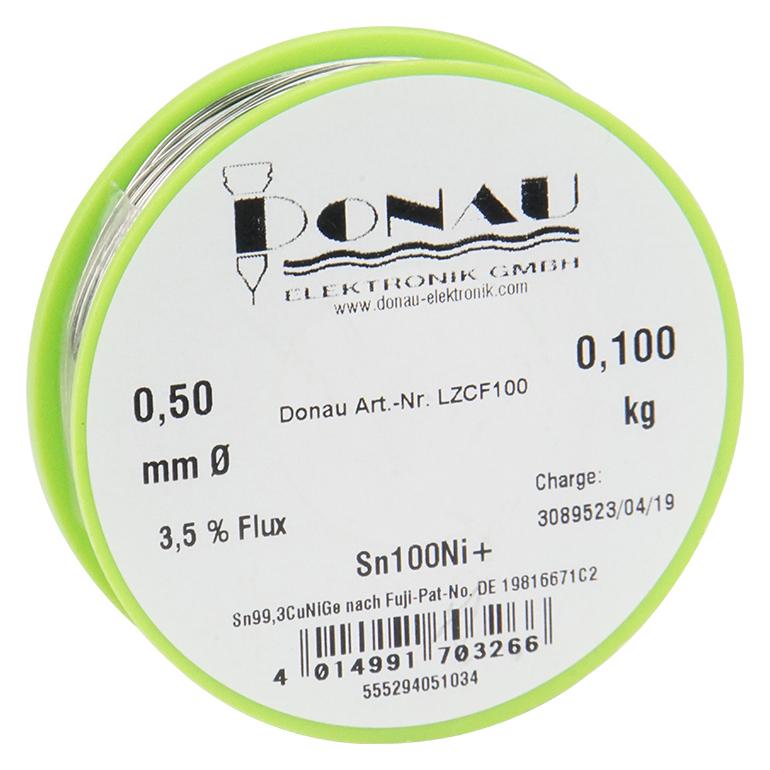 Donau LÖTZINN "CLEAR" 100g - O0,5 mm Sn100Ni+ (LZCF100)