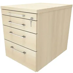 fm Büromöbel Schubladen Rollcontainer »Oldenburg« einheitliches Dekor braun, 43.4x54x60 cm