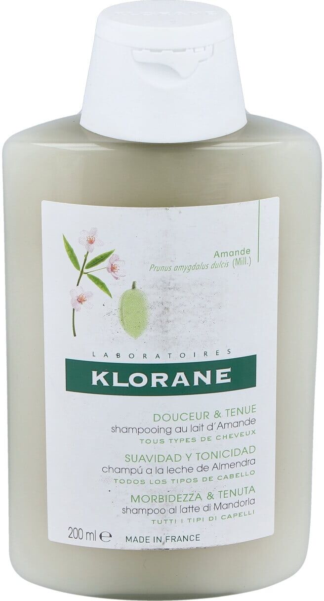 Klorane champua la leche de almendras 200ml.