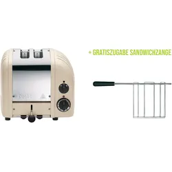 Classic Toaster Premium 2-Schlitz inkl. Gratis Sandwichzange Creme