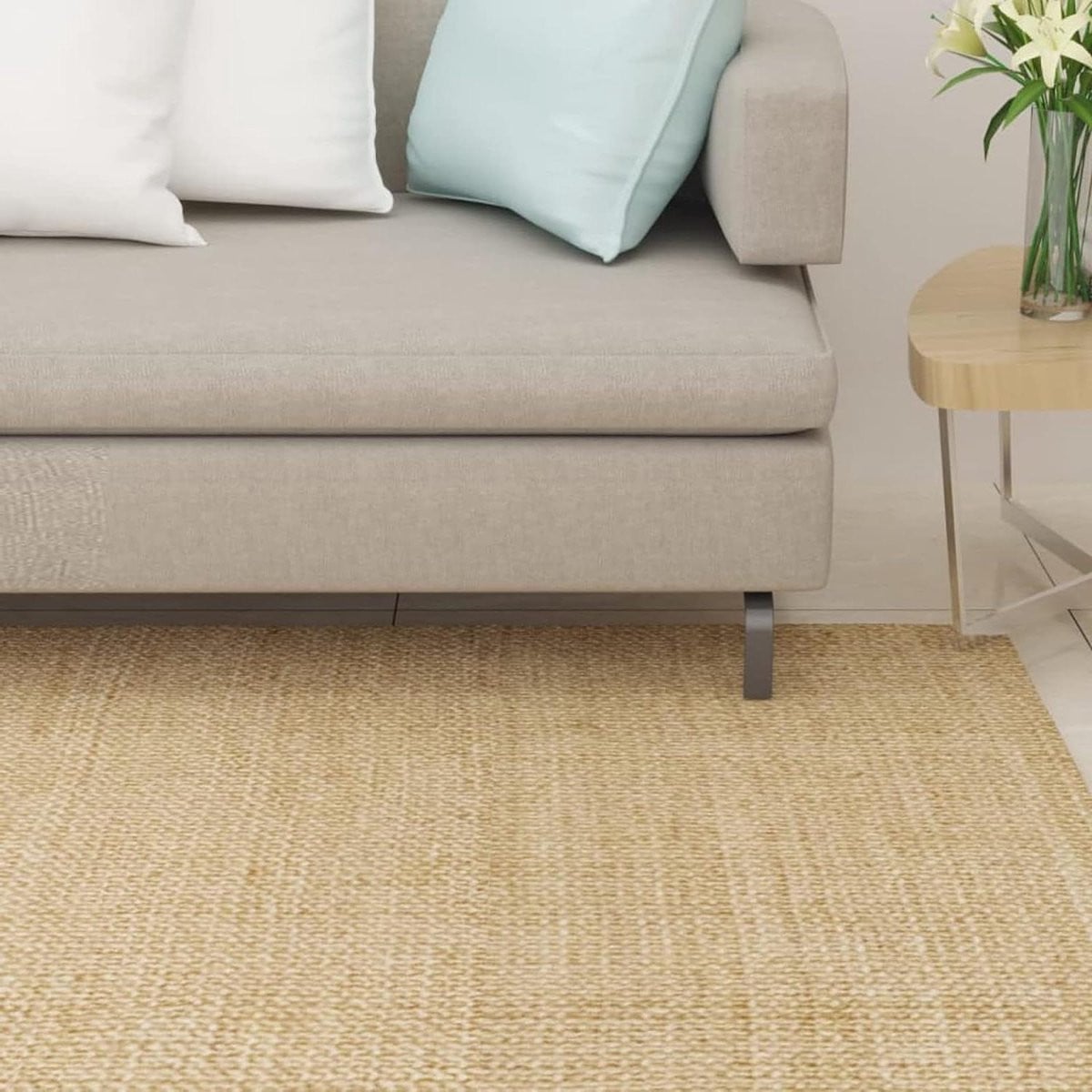 Natuurlijk Sisal Vloerkleed - Rechthoekige Keukenmat en Halmat - Natuurlijk