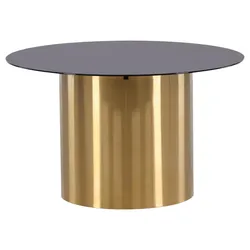 Couchtisch Ystad Ø ca. 80 cm Schwarz/Gold