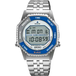 Seiko SMGG21P1 Armbanduhr Digital-Chronograph Rotocall Blau/Grau